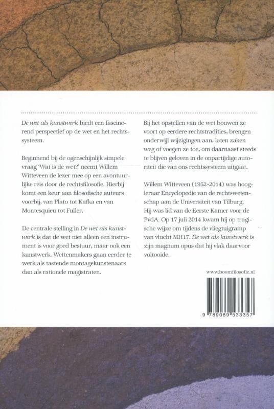 De wet als kunstwerkbackcover