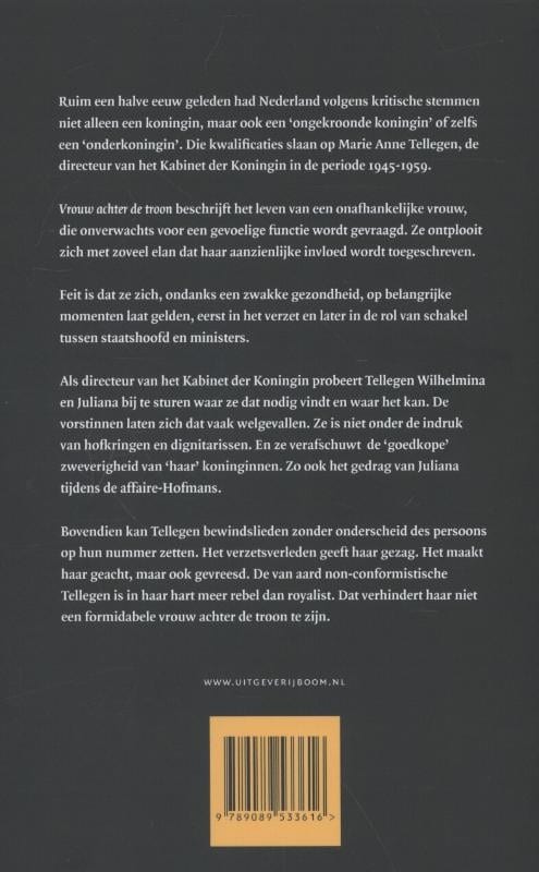 Vrouw achter de troonbackcover
