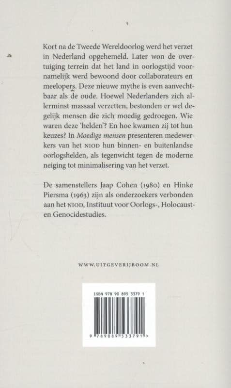 Moedige mensenbackcover