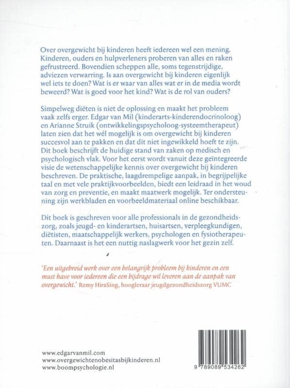 Overgewicht en obesitas bij kinderenbackcover