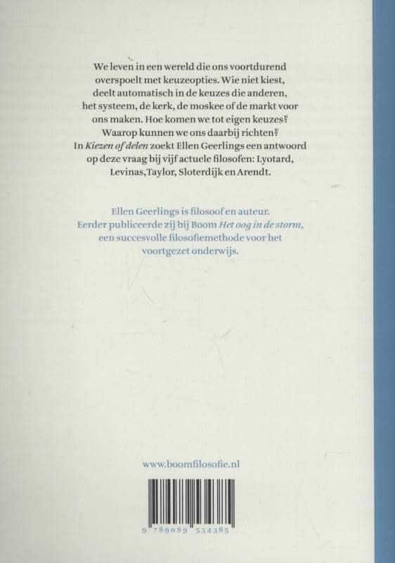 Kiezen of delenbackcover