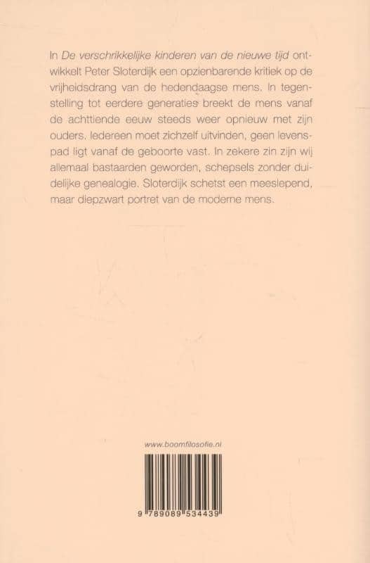 De verschrikkelijke kinderen van de nieuwe tijdbackcover