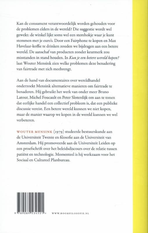 Kun je een betere wereld kopen?backcover