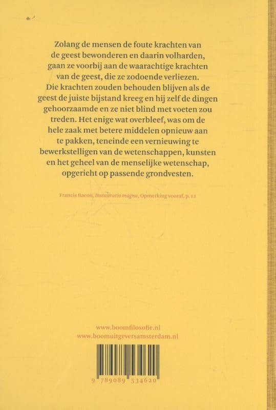 Novum organumbackcover