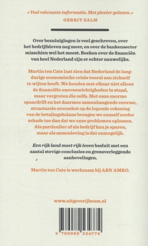 Een rijk land moet rijk levenbackcover
