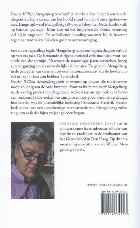 Dossier Willem Mengelbergbackcover