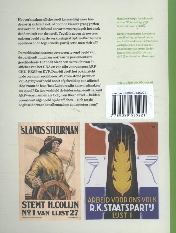 Het christen-democratisch affichebackcover