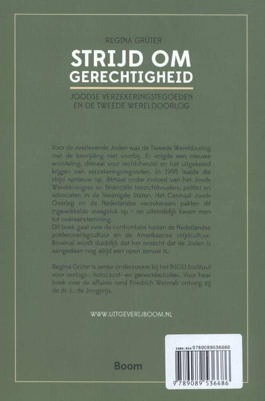 Strijd om gerechtigheidbackcover