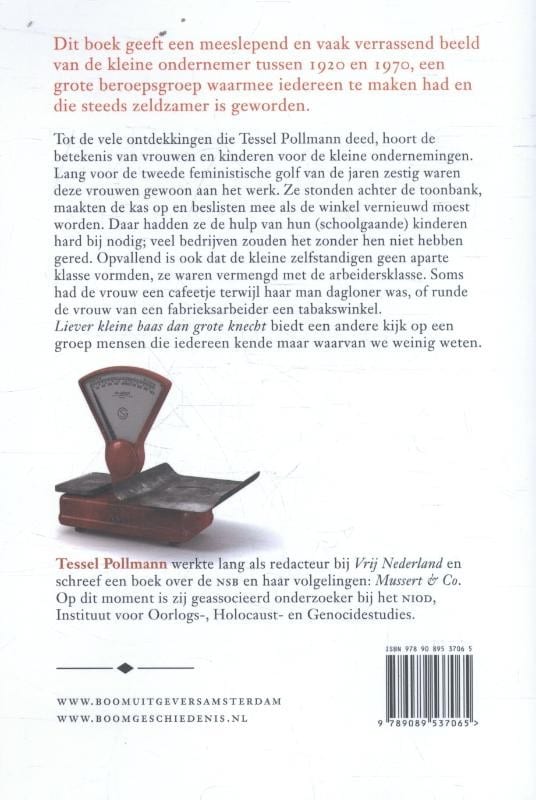 Liever kleine baas dan grote knechtbackcover