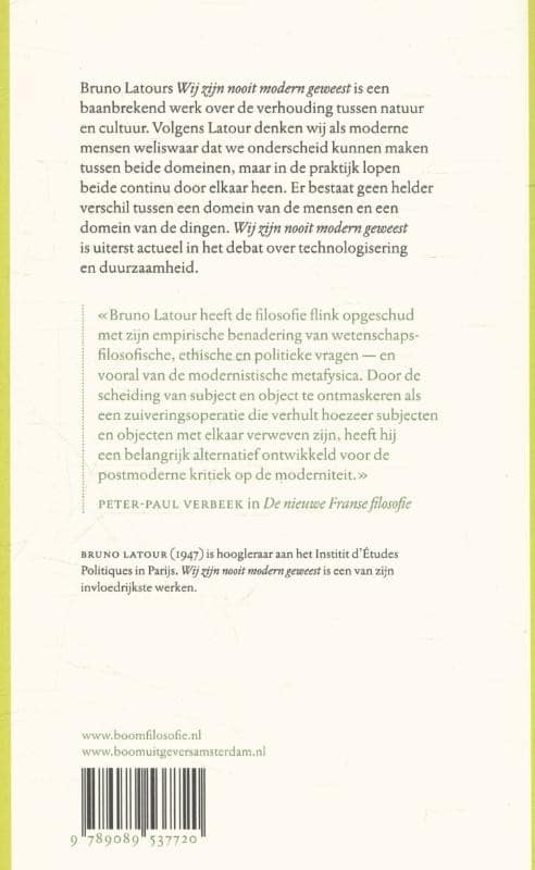 Wij zijn nooit modern geweestbackcover