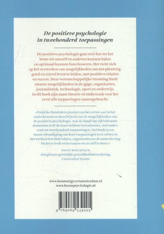 Positieve psychologiebackcover