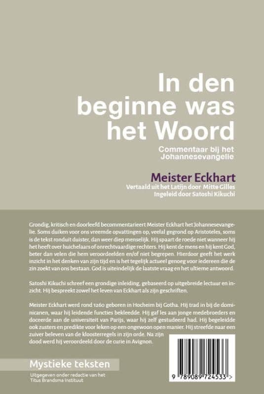 In den beginne was het woordbackcover
