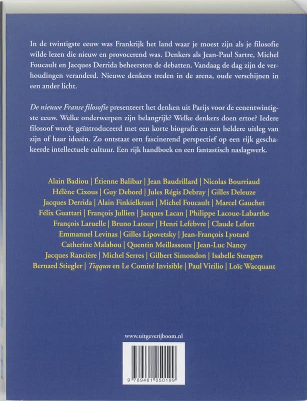 De nieuwe Franse filosofiebackcover