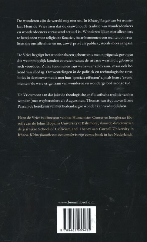 Kleine filosofie van het wonderbackcover
