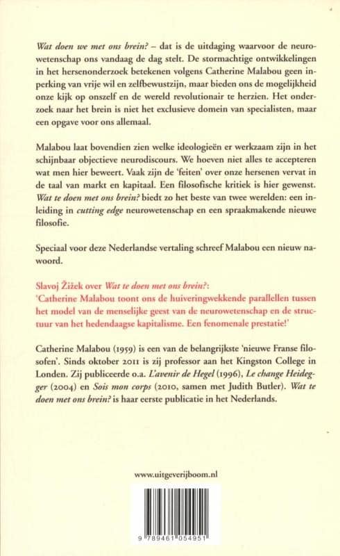 Wat te doen met ons brein?backcover