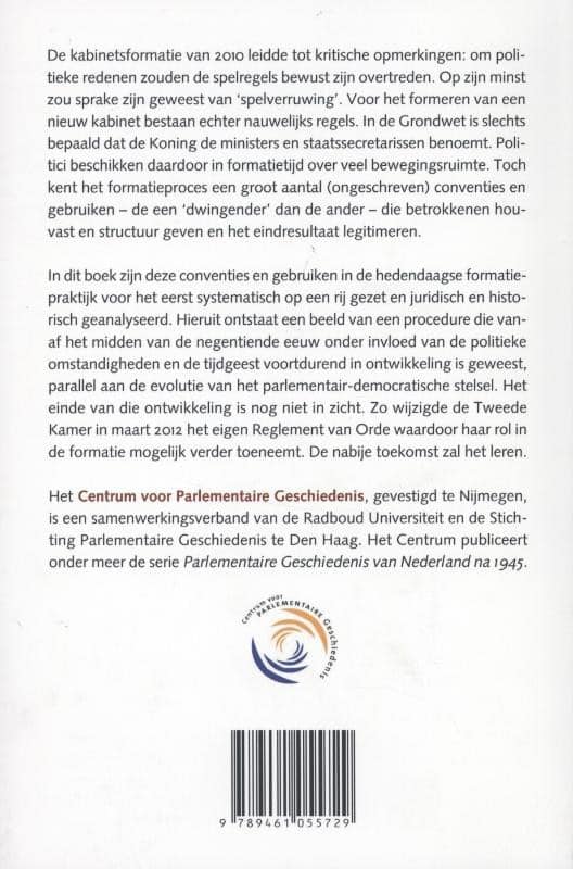 De kabinetsformatie in vijftig stappenbackcover