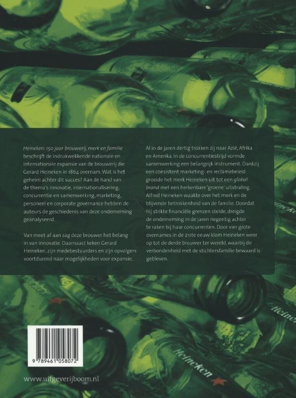 Heineken: 150 jaarbackcover