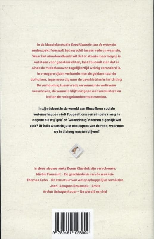 Geschiedenis van de waanzin in de zeventiende en achttiende eeuwbackcover