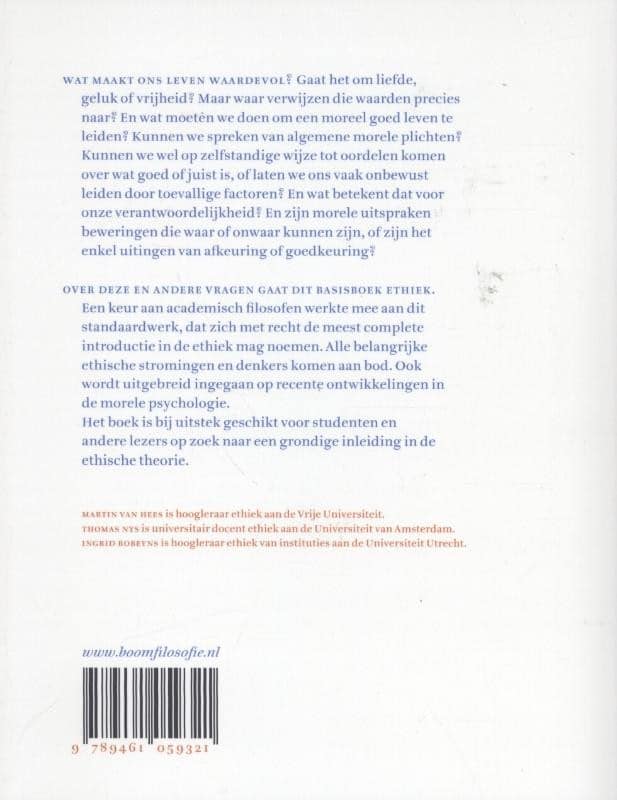 Basisboek ethiekbackcover