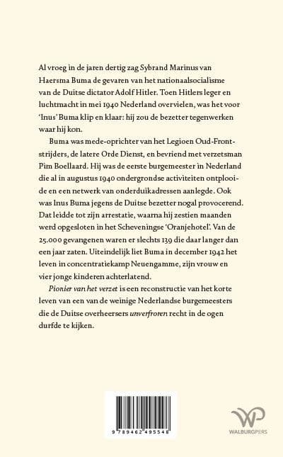 Pionier van het verzetbackcover