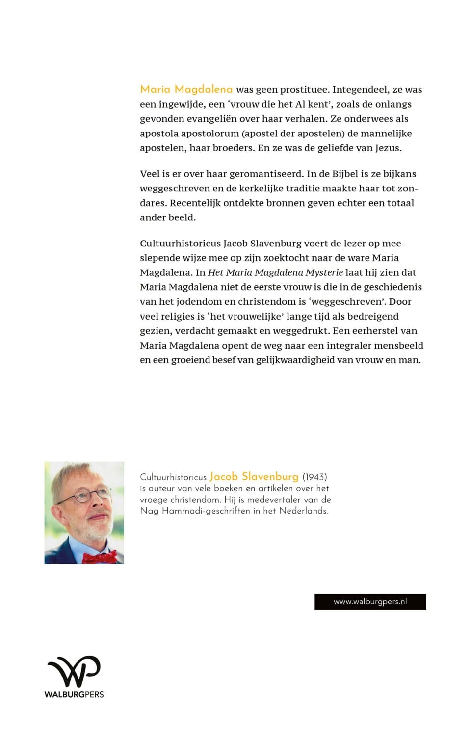 Het Maria Magdalena Mysteriebackcover