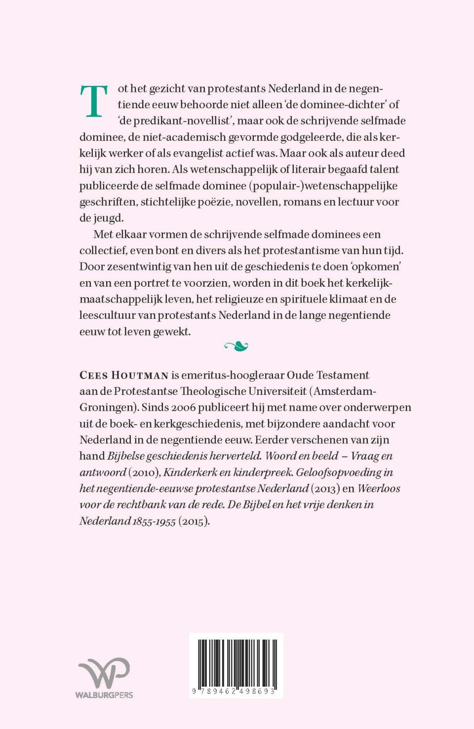 De selfmade dominee als auteurbackcover