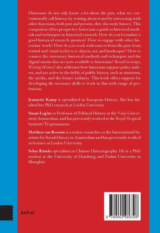 Writing history!backcover