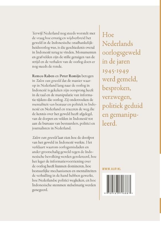 Talen van geweldbackcover