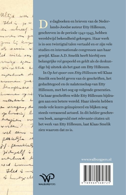 Op het spoor van Etty Hillesumbackcover
