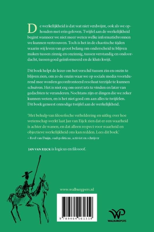 Twijfelen aan de werkelijkheidbackcover