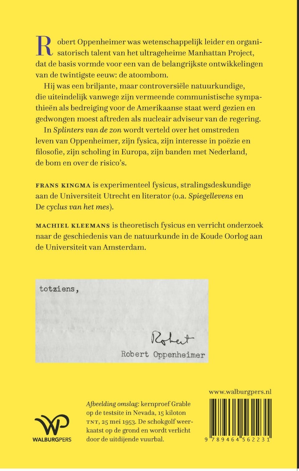 Splinters van de zonbackcover