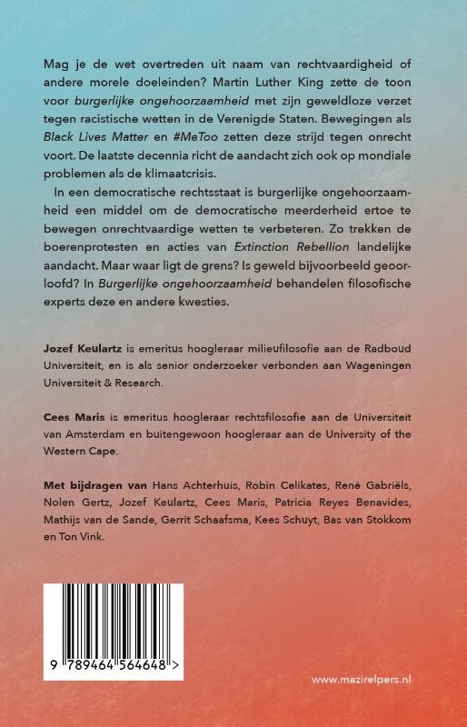 Burgerlijke ongehoorzaamheidbackcover