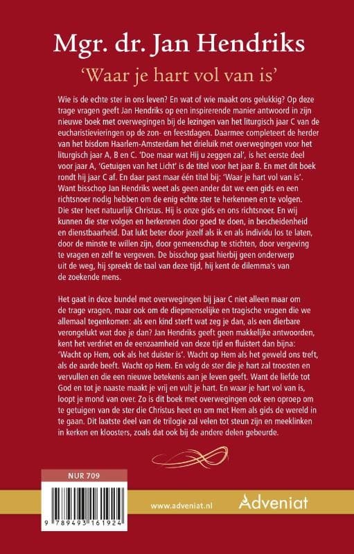 Waar je hart vol van isbackcover