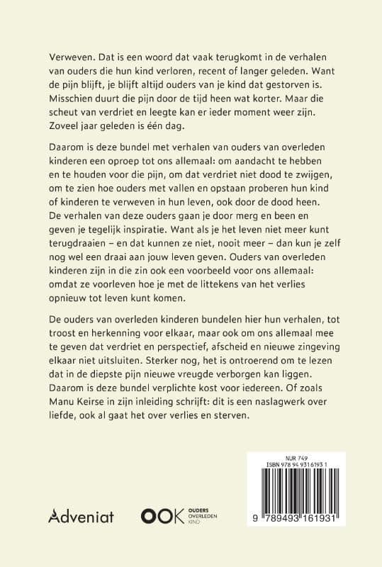 Verdriet in de ogen kijkenbackcover