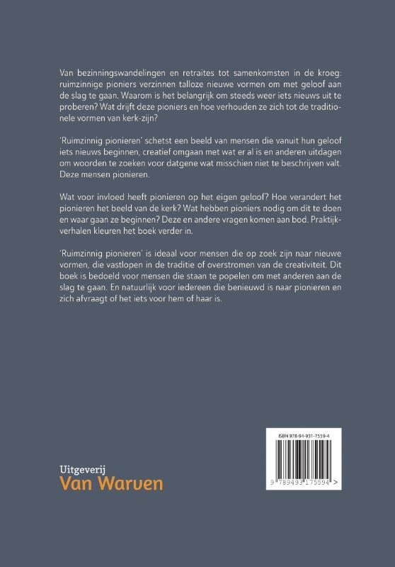 Ruimzinnig pionierenbackcover