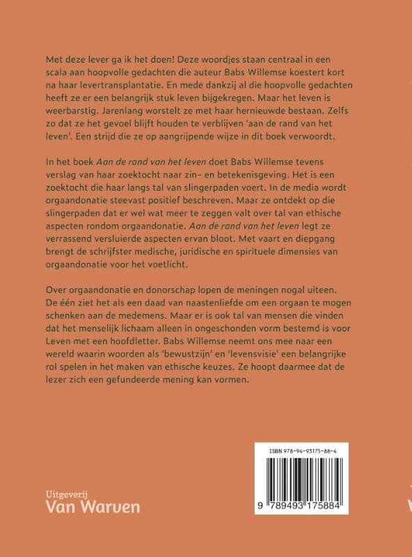 Aan de rand van het levenbackcover