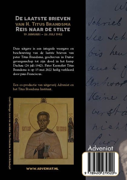 De laatste brieven van H. Titus Brandsmabackcover