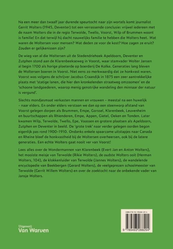 De wieg van Woltersbackcover