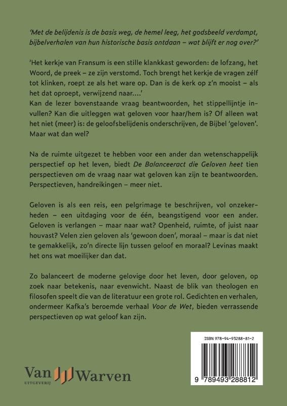 De balanceeract die geloven heetbackcover