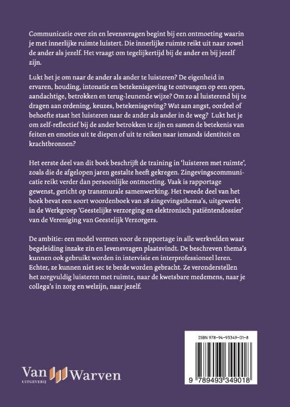 Luisteren met ruimtebackcover