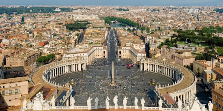 St. Pietersplein in Vaticaanstad, Rome.