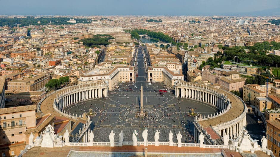 St. Pietersplein in Vaticaanstad, Rome.