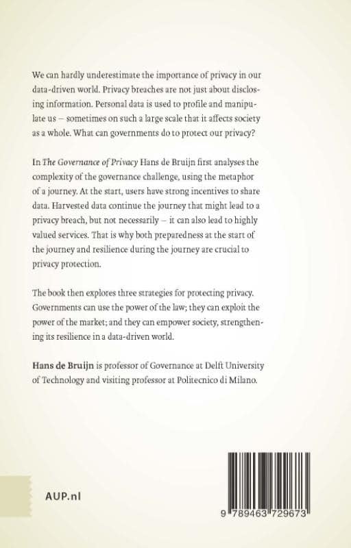 The Governance of Privacybackcover