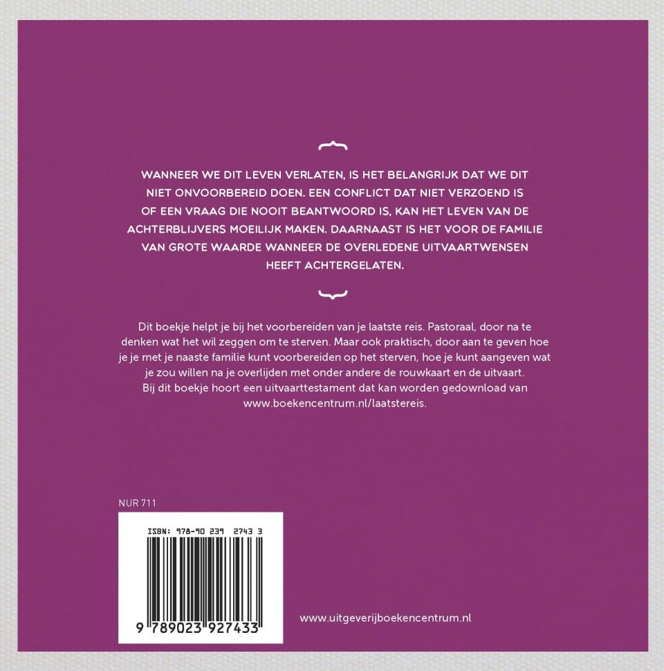 Voorbereiding voor de laatste reisbackcover