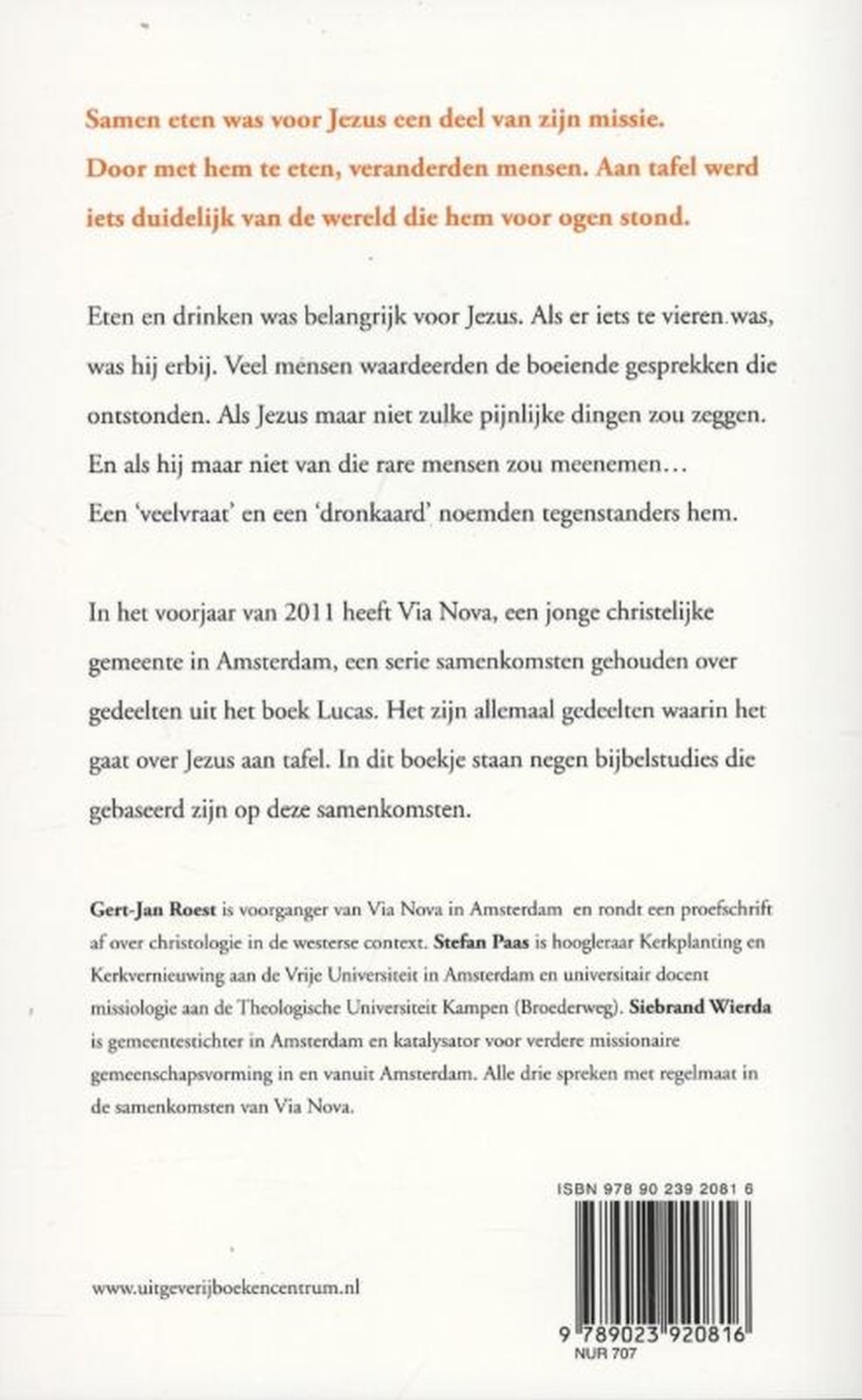 Eten met Jezusbackcover