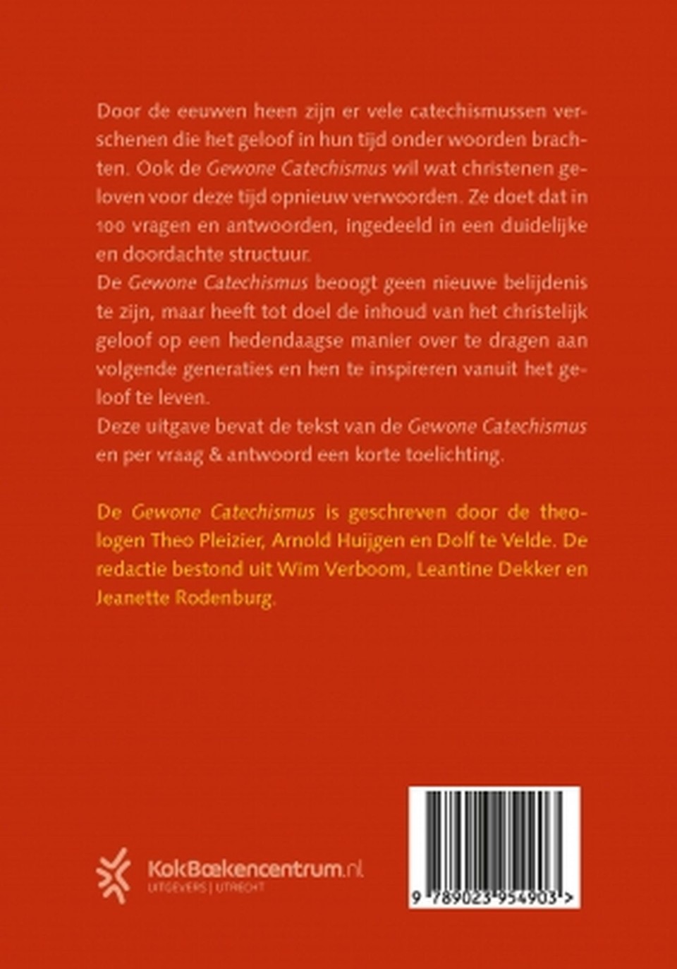 Gewone Catechismus (met toelichting)backcover
