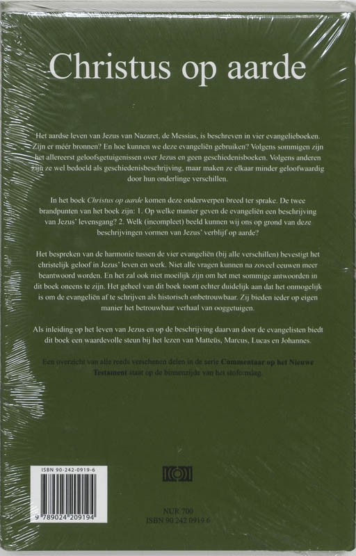 Christus op aardebackcover