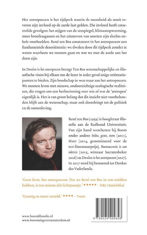 Dwalen in het Antropoceenbackcover