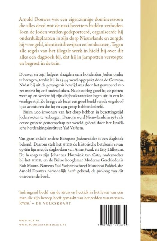 Het geheime dagboek van Arnold Douwes, Jodenredderbackcover