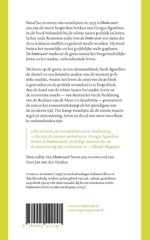 Homo Sacerbackcover